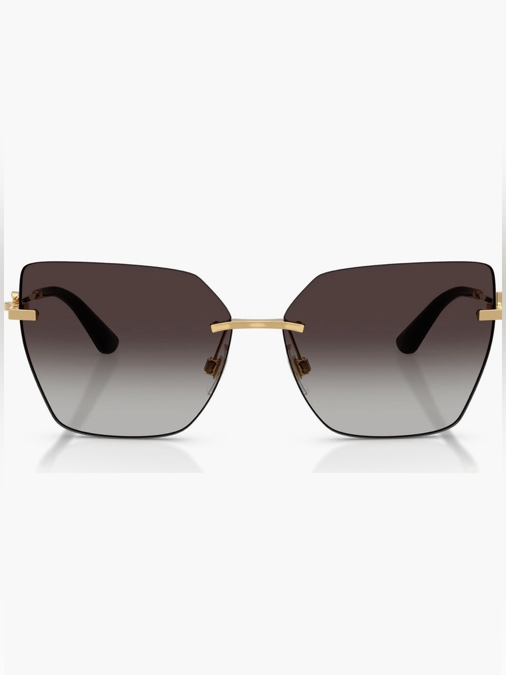 Dolce & Gabbana 62mm Oversize Gradient Cat Eye Sunglasses - Gold / Grey Gradient